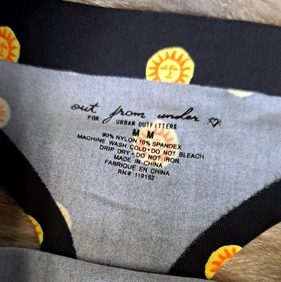 NWOT • UO Out from Under • Black Sun Stretch Seamless Pattern Thong Medium - Picture 10 of 10